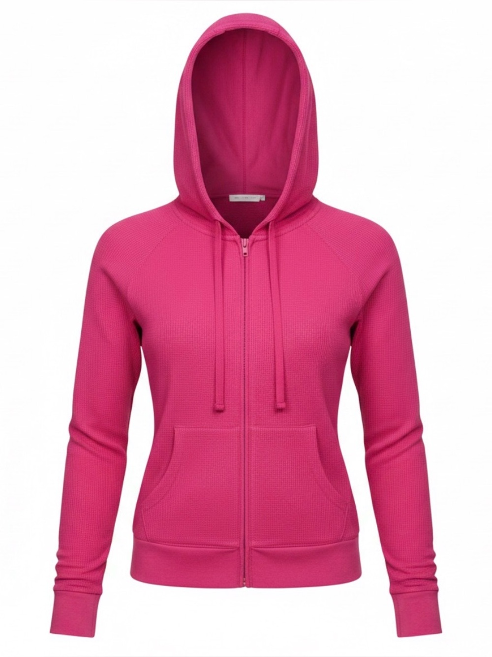 Zip-up Sun Hoodie in Hot Pink